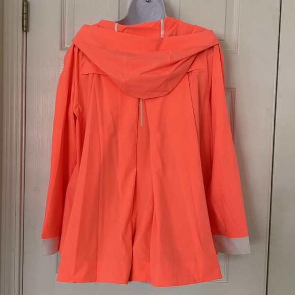 LULULEMON Sun Showers Jacket ORANGE Grapefruit White 6 New - Picture 3 of 5